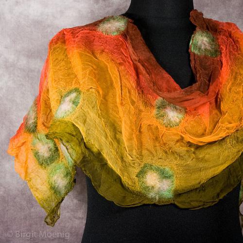 Silk and Felt Scarves by Birgit Moenig