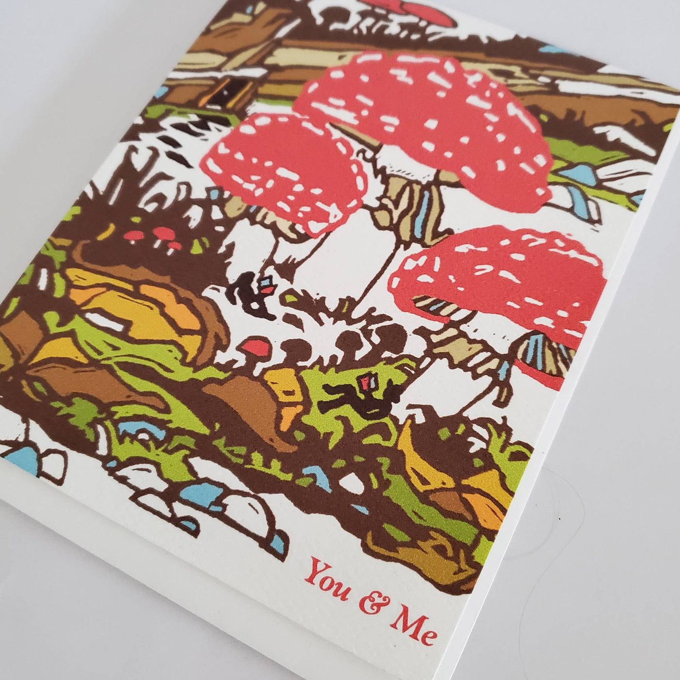 You & Me Mushroom Greeting Card