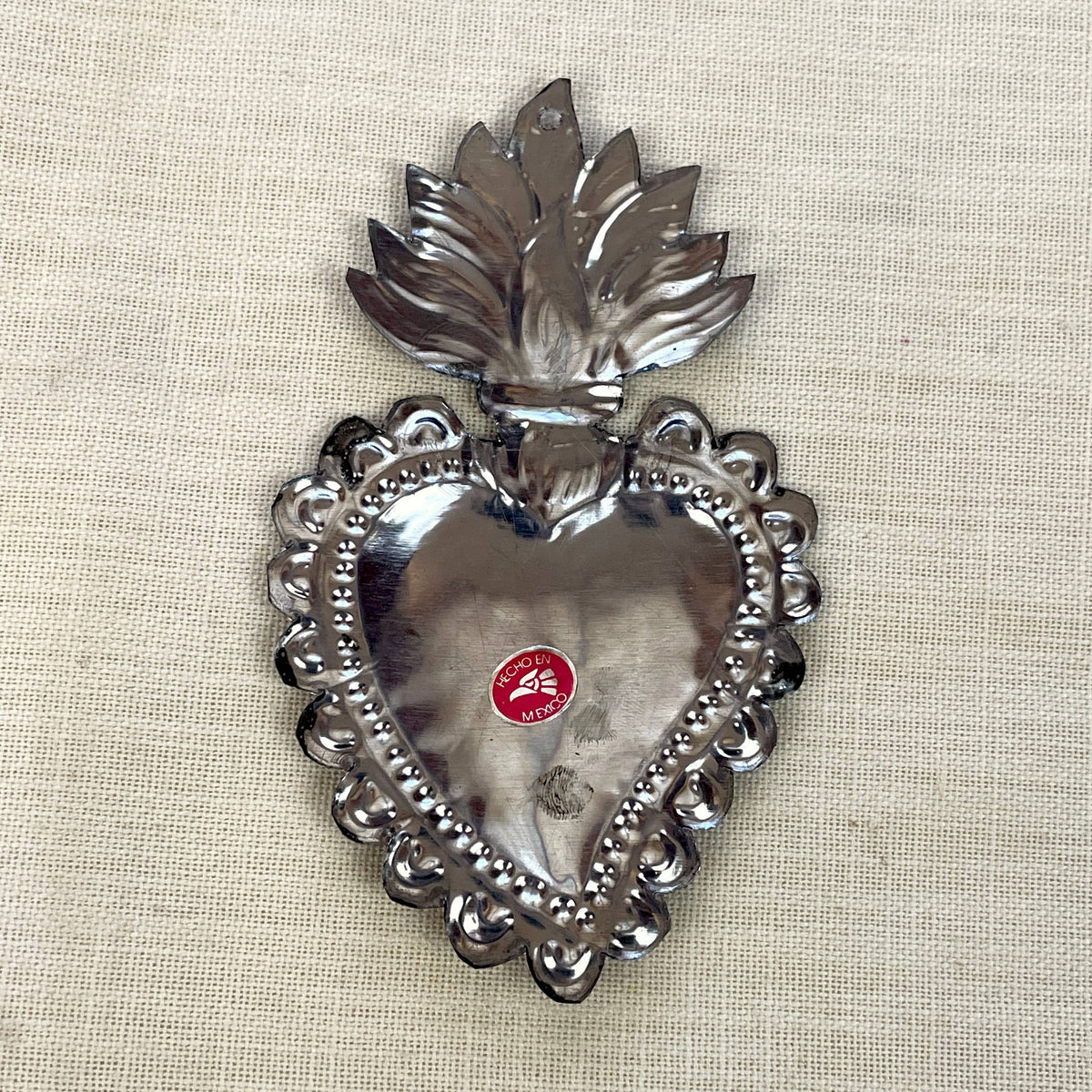 Sacred Heart Tin Ornament