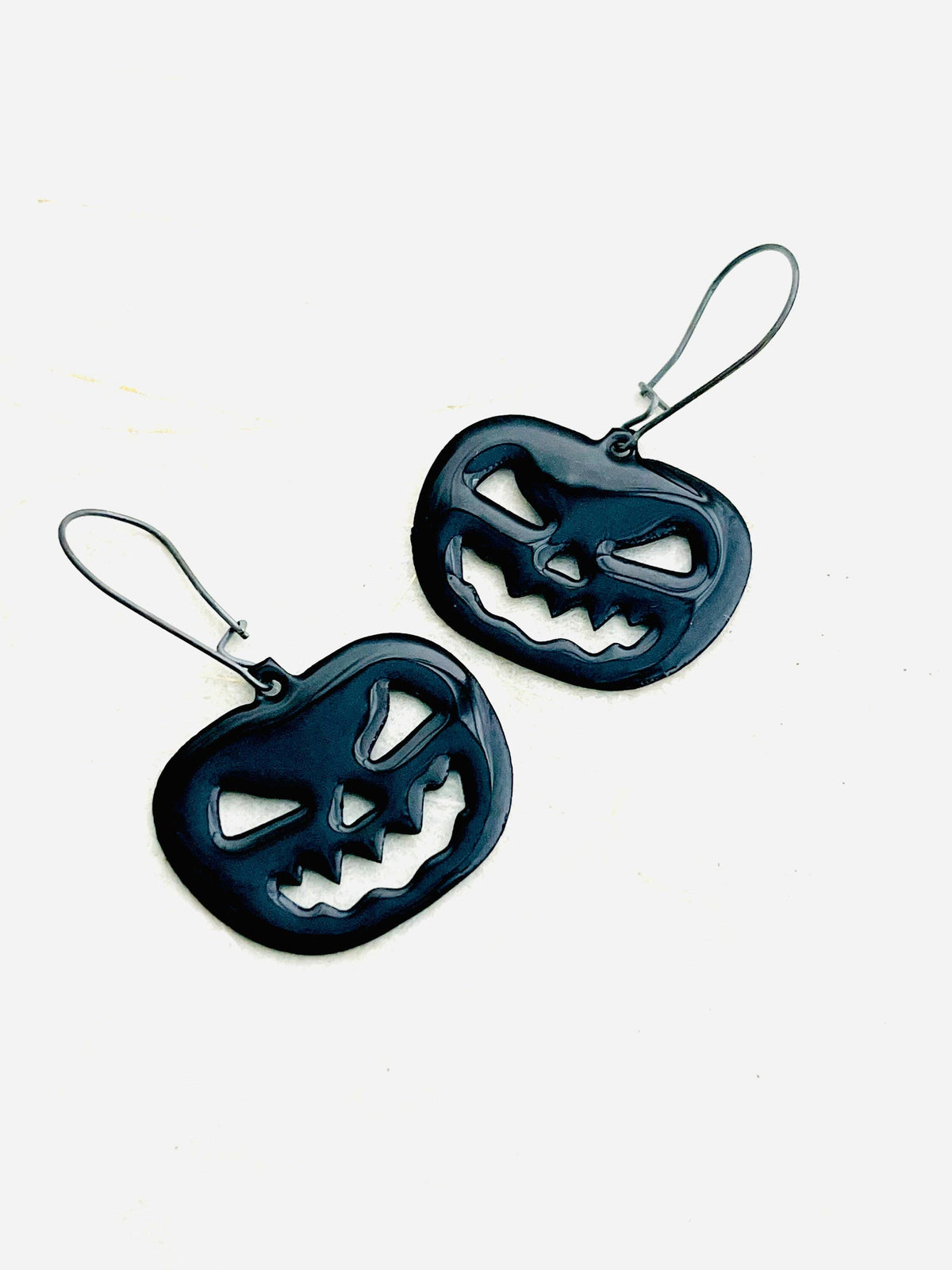 Enamel Jack-O-Lantern Sterling Silver Earrings