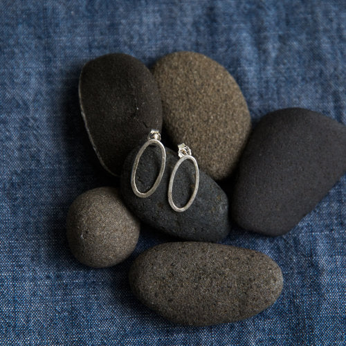 Oval Post Earrings by Shelli Markee