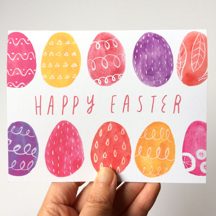 Pink Easter Egg Card by Honeyberry Studios