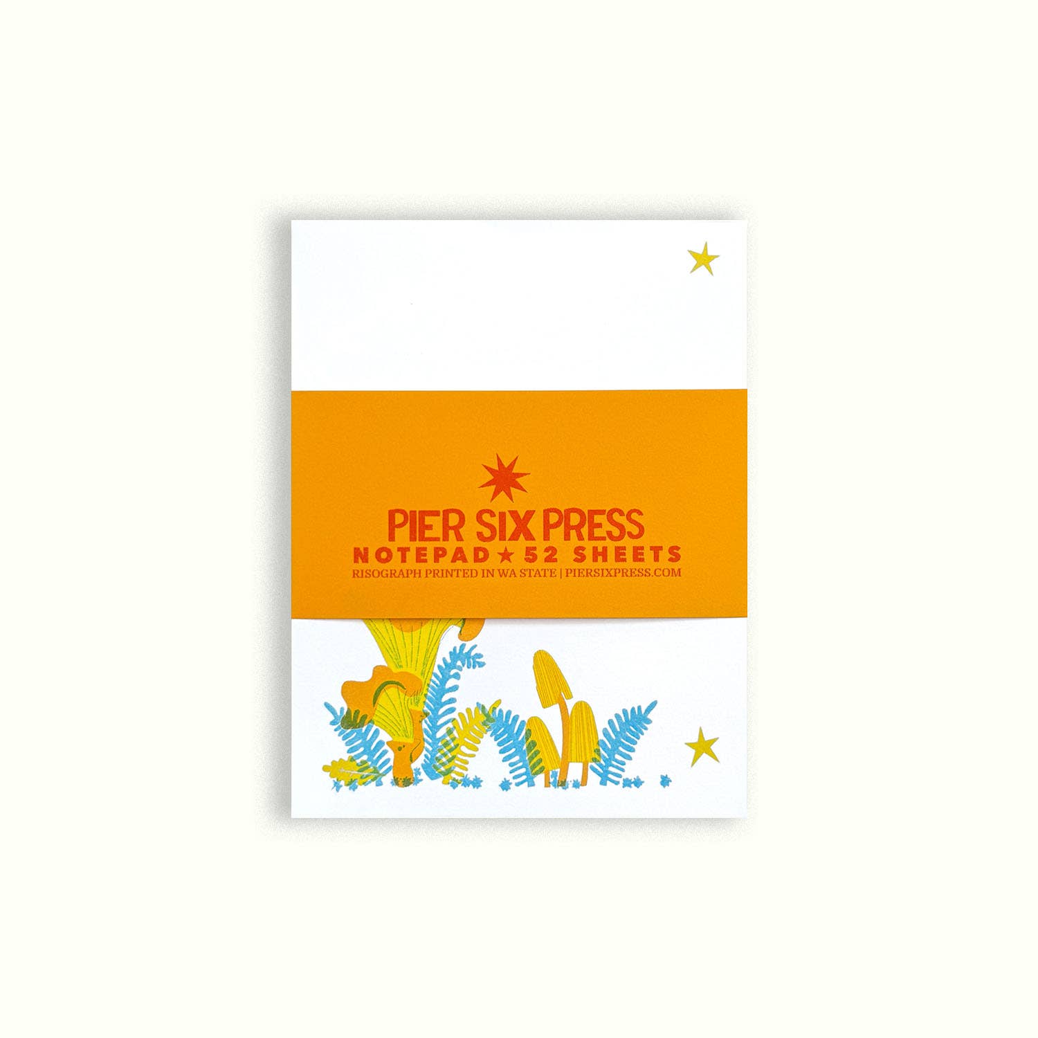 Mushroom Forest - Risograph 'Little Jotter' Notepad
