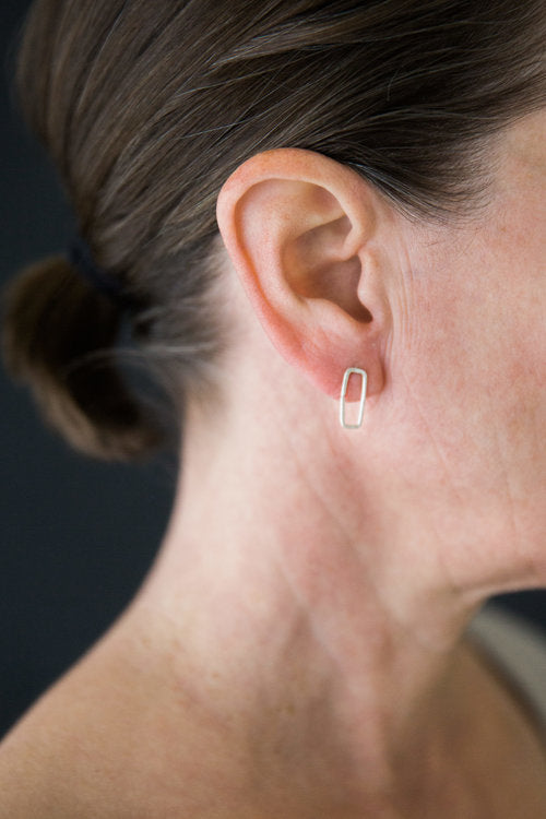 Rectangle Post Earrings by Shelli Markee