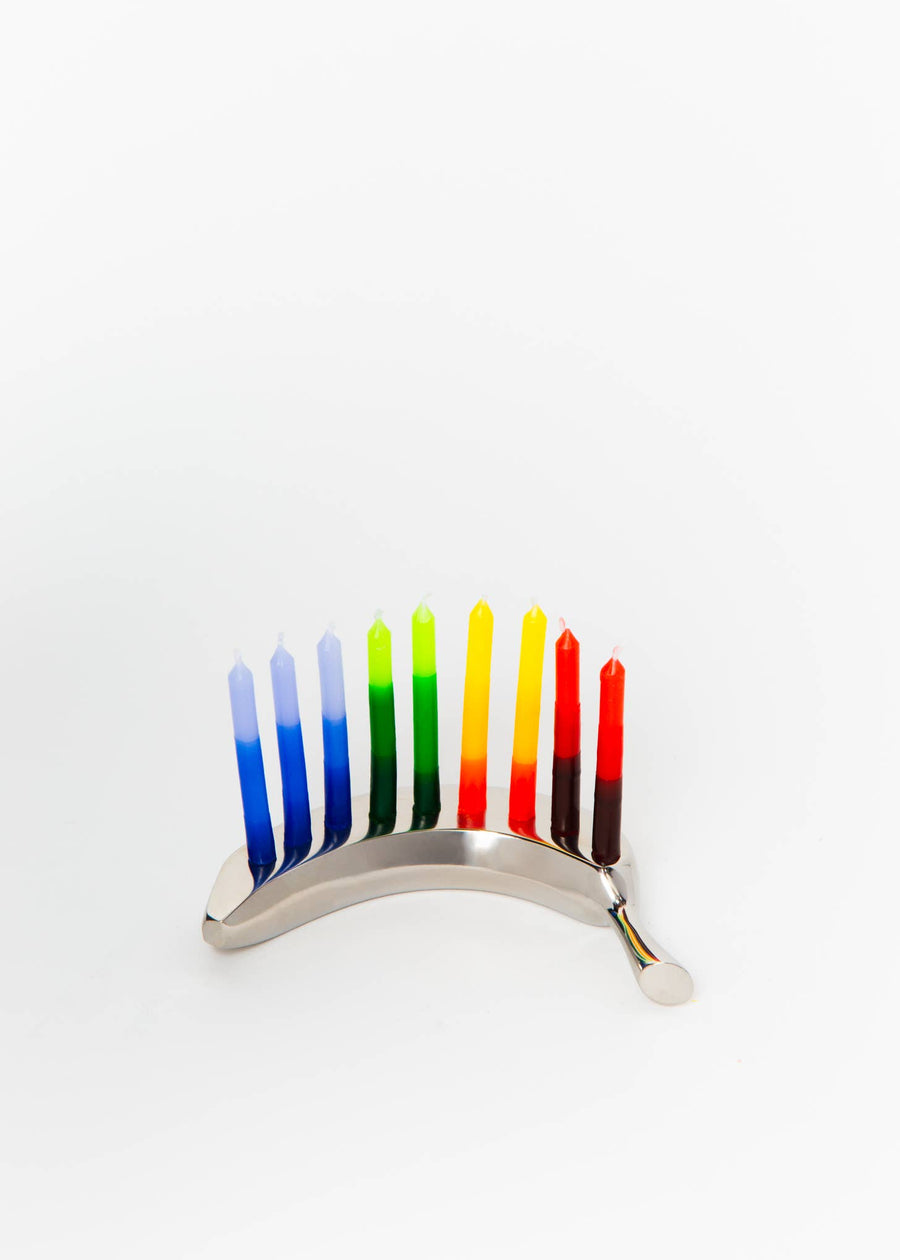 The Travel Banana Menorah: Stainless Steel