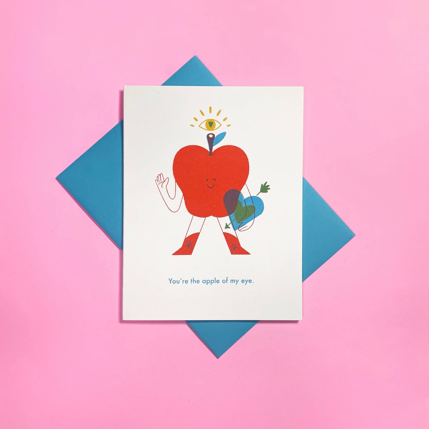 Apple of my Eye - Risograph Love Card 