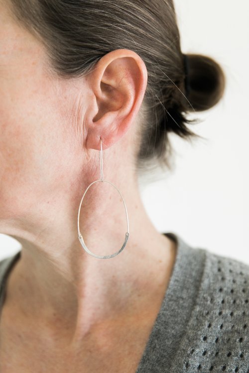 Large Egg Earrings by Shelli Markee