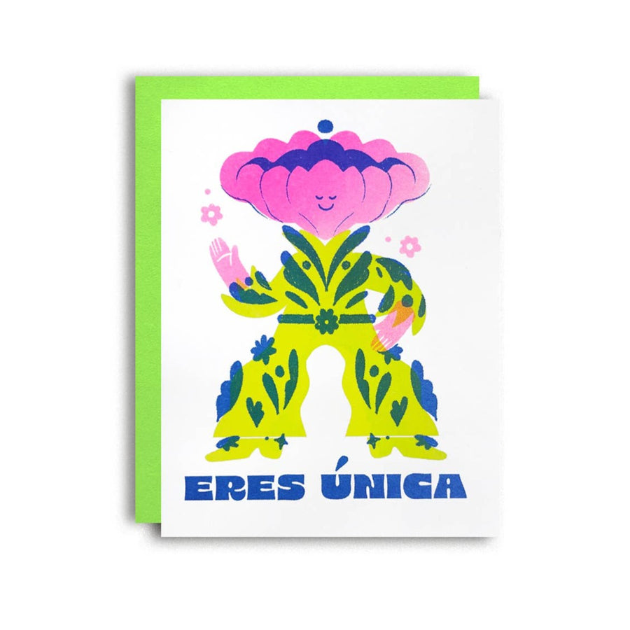 Eres Unica - Spanish Language Risograph Card