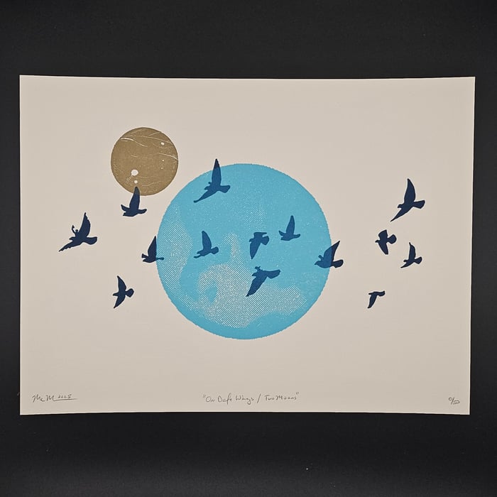 On Deft Wings / Two Moons Print