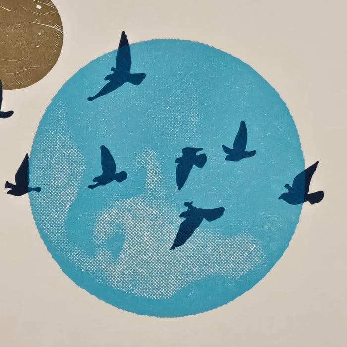 On Deft Wings / Two Moons Print