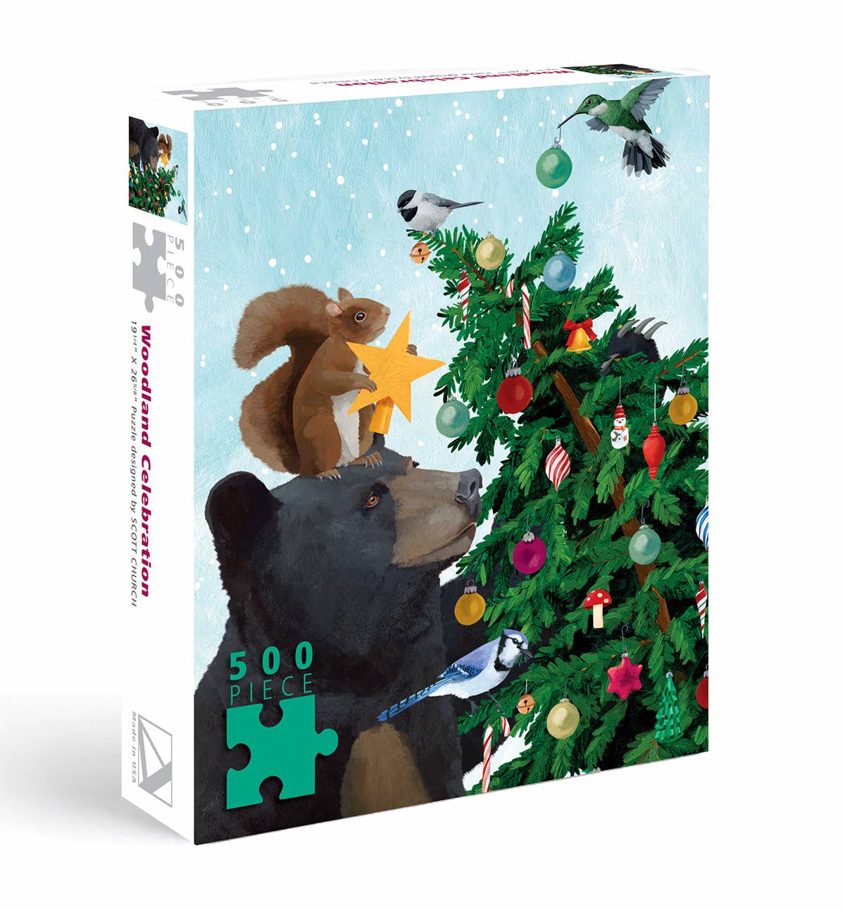 Bear and Squirrel 500 Piece Holiday Puzzle