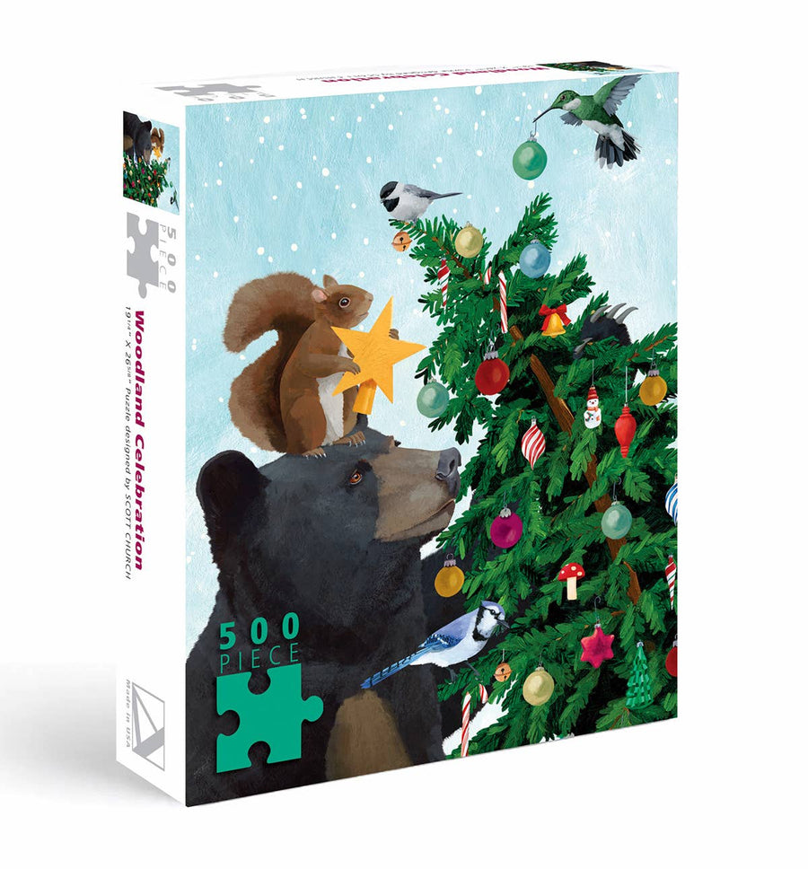 Bear and Squirrel 500 Piece Holiday Puzzle