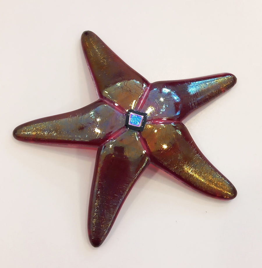 Colorful Starfish by Mesolini Glass Studio