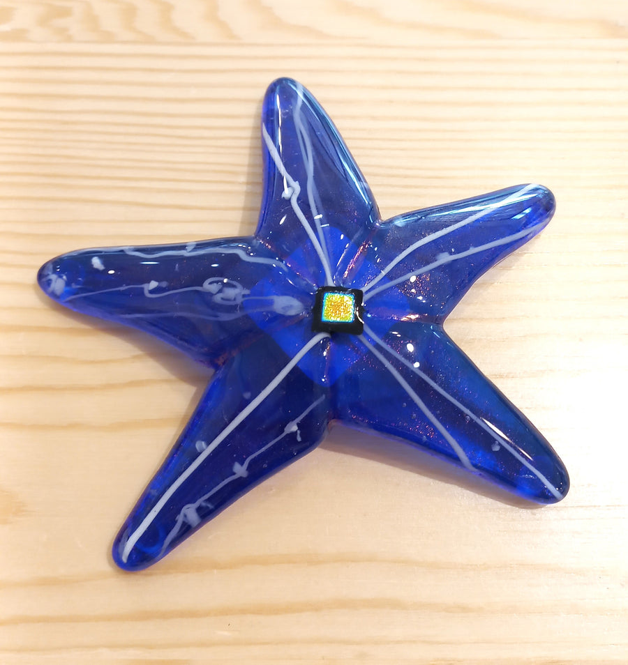 Colorful Starfish by Mesolini Glass Studio