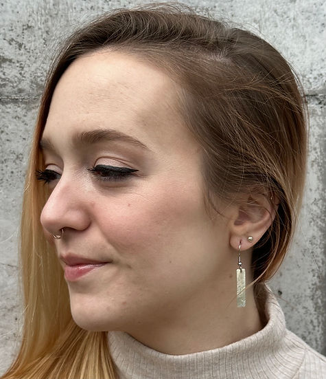 Silver Bar Earrings by Micele Bianchi