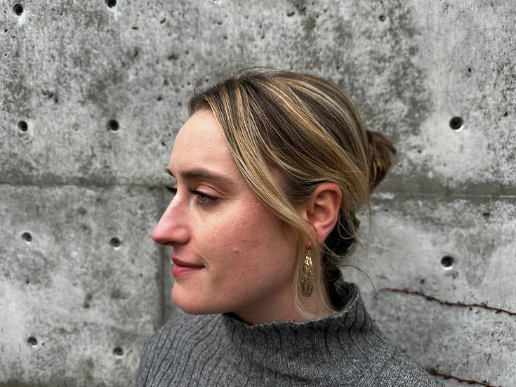 Brass Heli Seed Earrings by Michele Bianchi