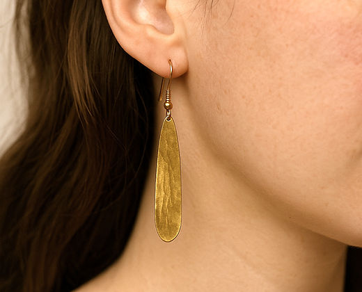 Brass Heli Seed Earrings by Michele Bianchi