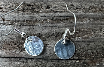 Silver Disk Earrings by Michele Bianchi