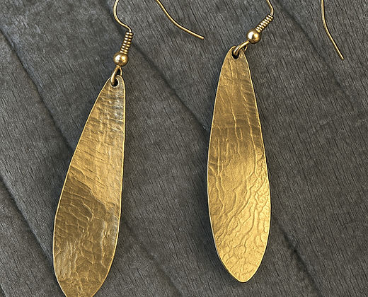 Brass Heli Seed Earrings by Michele Bianchi