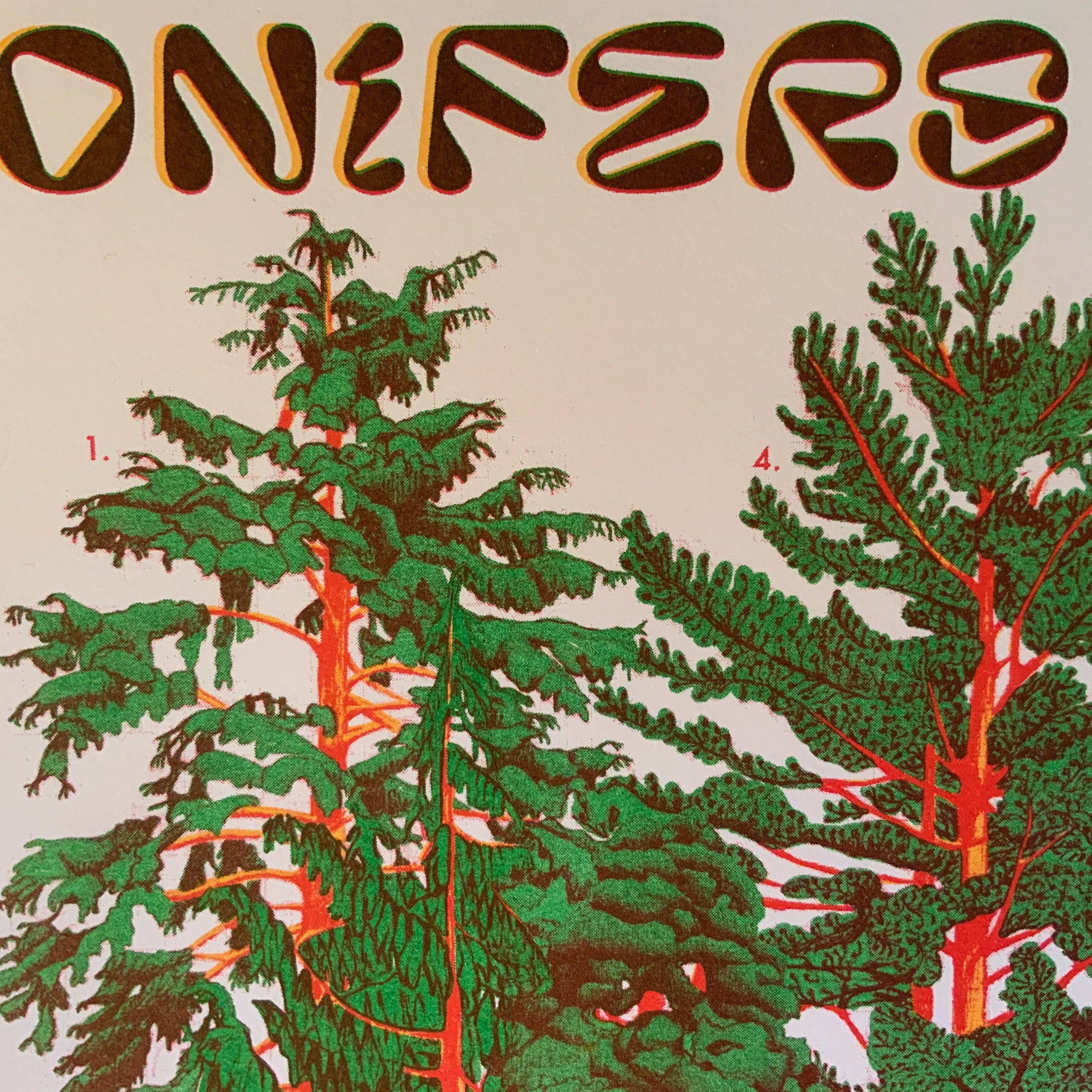 Conifer Tree Riso Poster