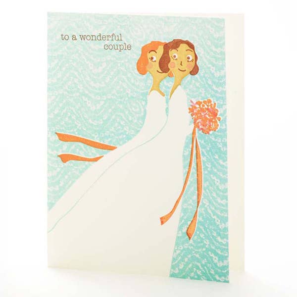 Brides to a Wonderful Couple Notecard