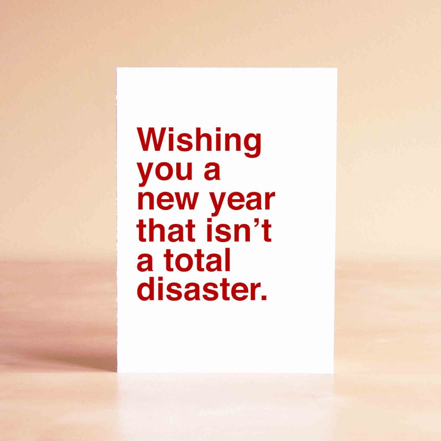 Disaster New Year Holiday Greeting Card
