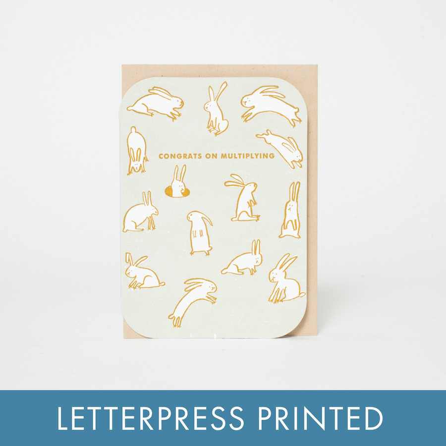Multiplying Baby Rabbits Greeting Card by Egg Press