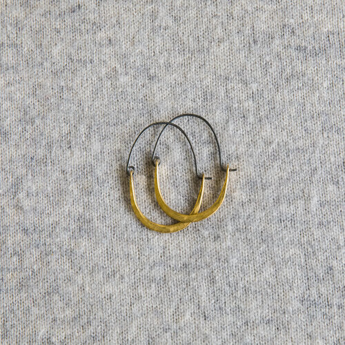 Mini Egg Hoop Earrings by Shelli Markee