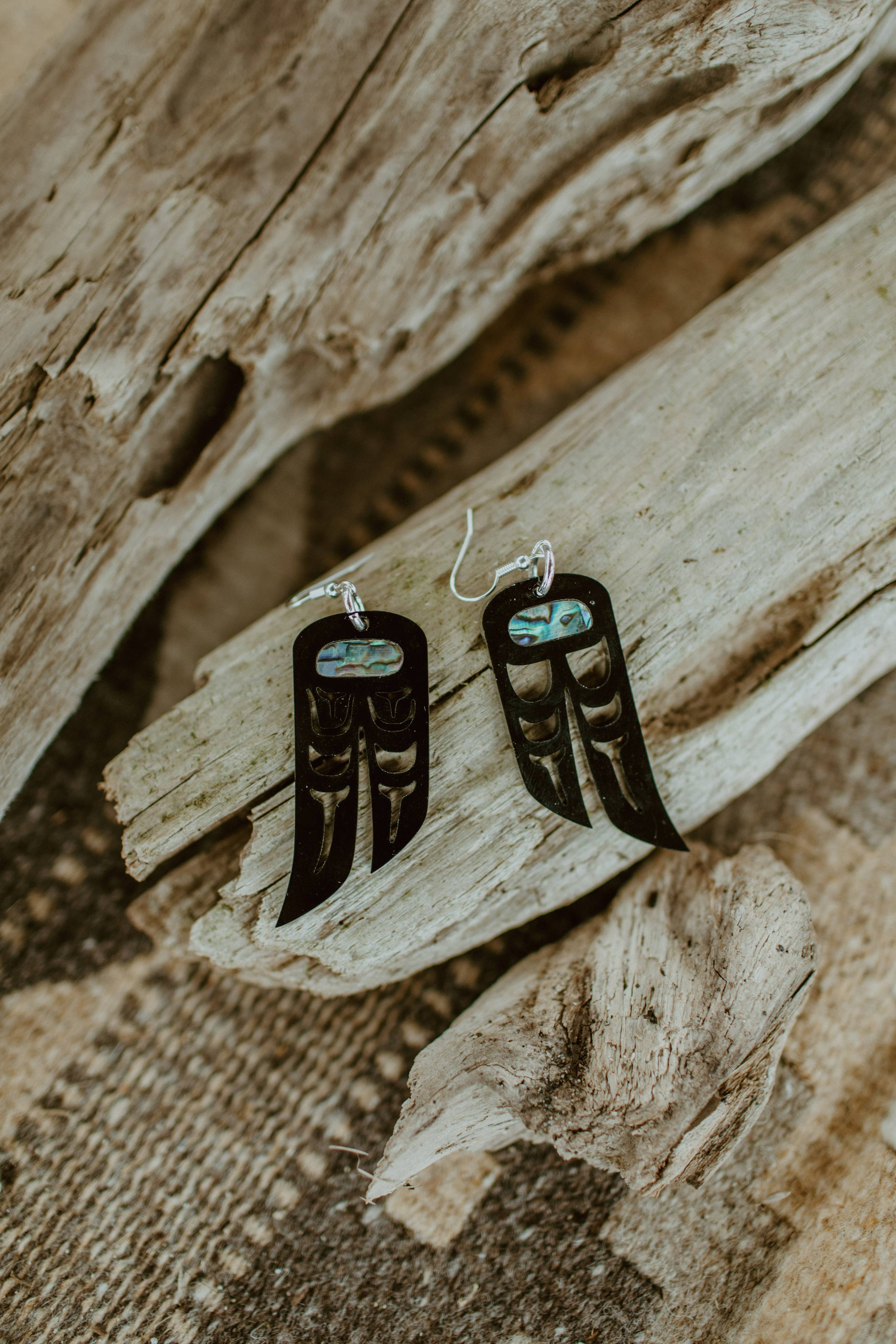 LoveBirds Heiltsuk Clan Dangle Earrings: Cedar