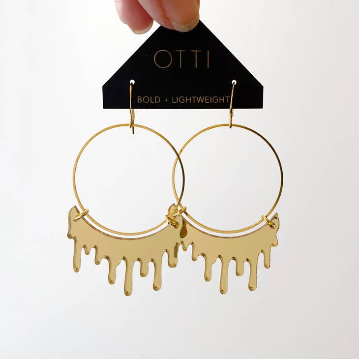 Slime Hoop Earrings: GOLD