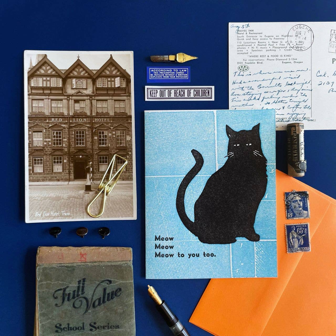 Meow Meow Meow - Fun Letterpress Greeting Card