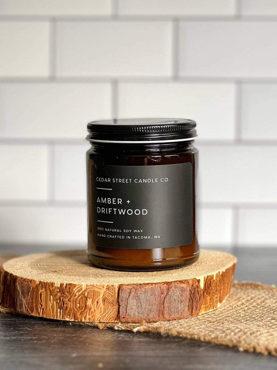 Amber + Driftwood  |  7.2 oz Soy Candle