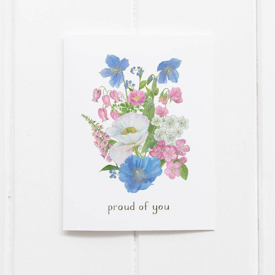 Transgender Pride Bouquet Card, LGBTQ Pride Greeting Card