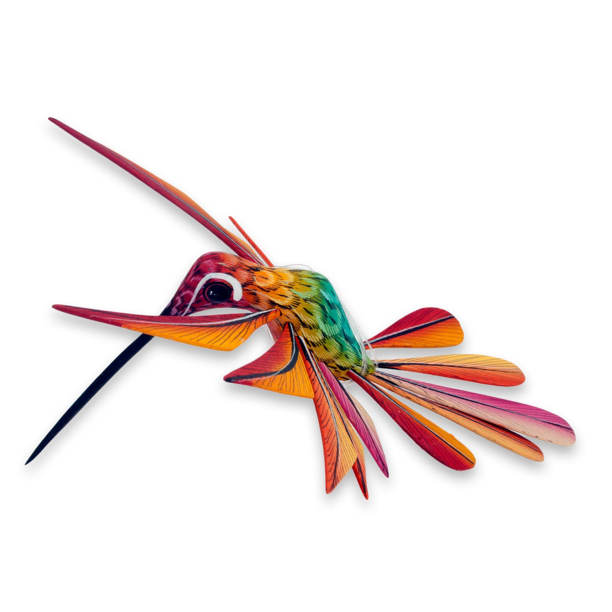 Colorful Hummingbird Handmade Alebrije Sculpture