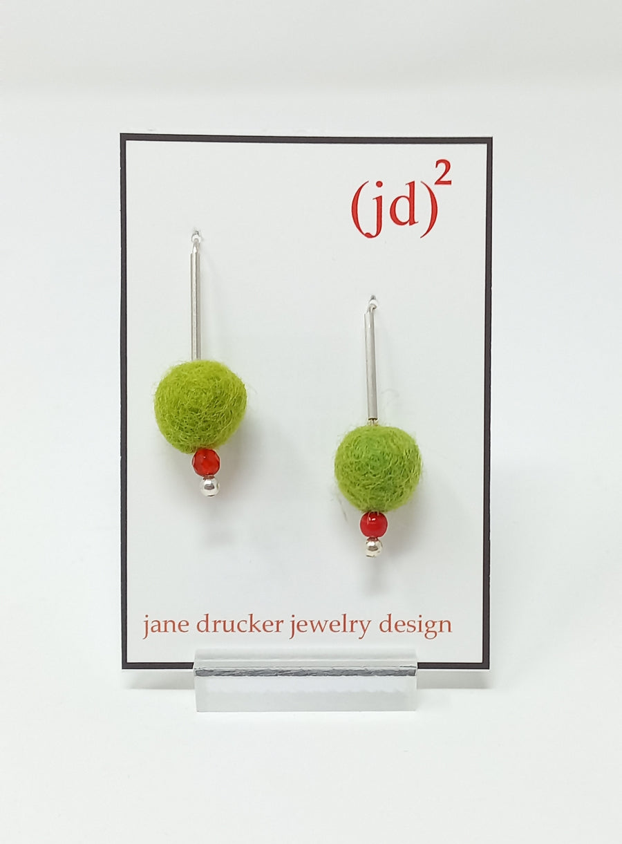 Small Felt and Wire Earrings