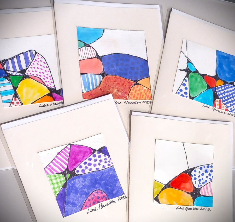 Watercolor Art Cards by Lone Hansen