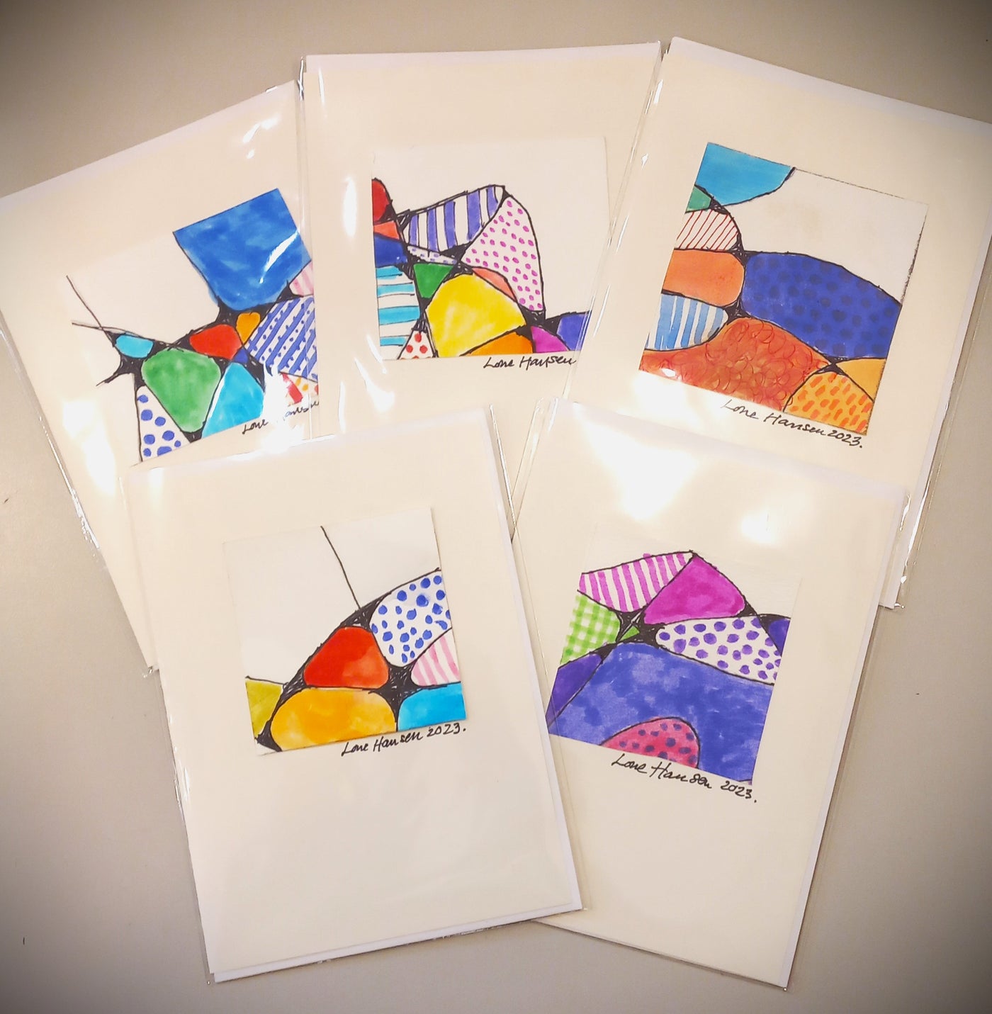 Watercolor Art Cards by Lone Hansen