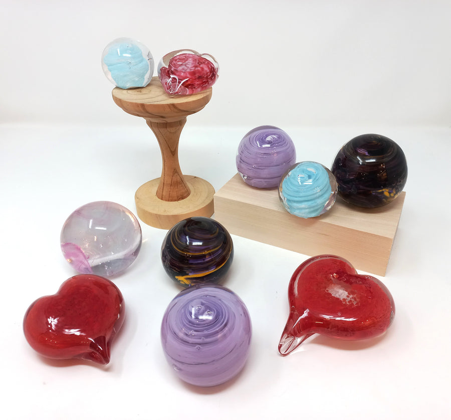 Assorted Glass Paper Weights by Hilltop Artists