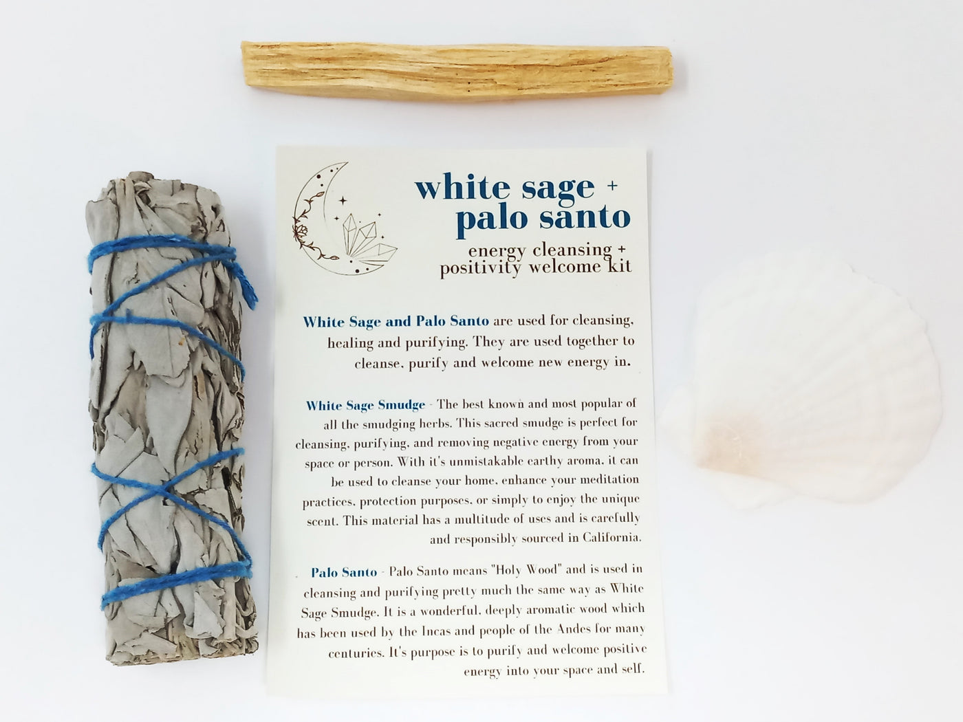 Smudge Kit - White Sage + Palo Santo