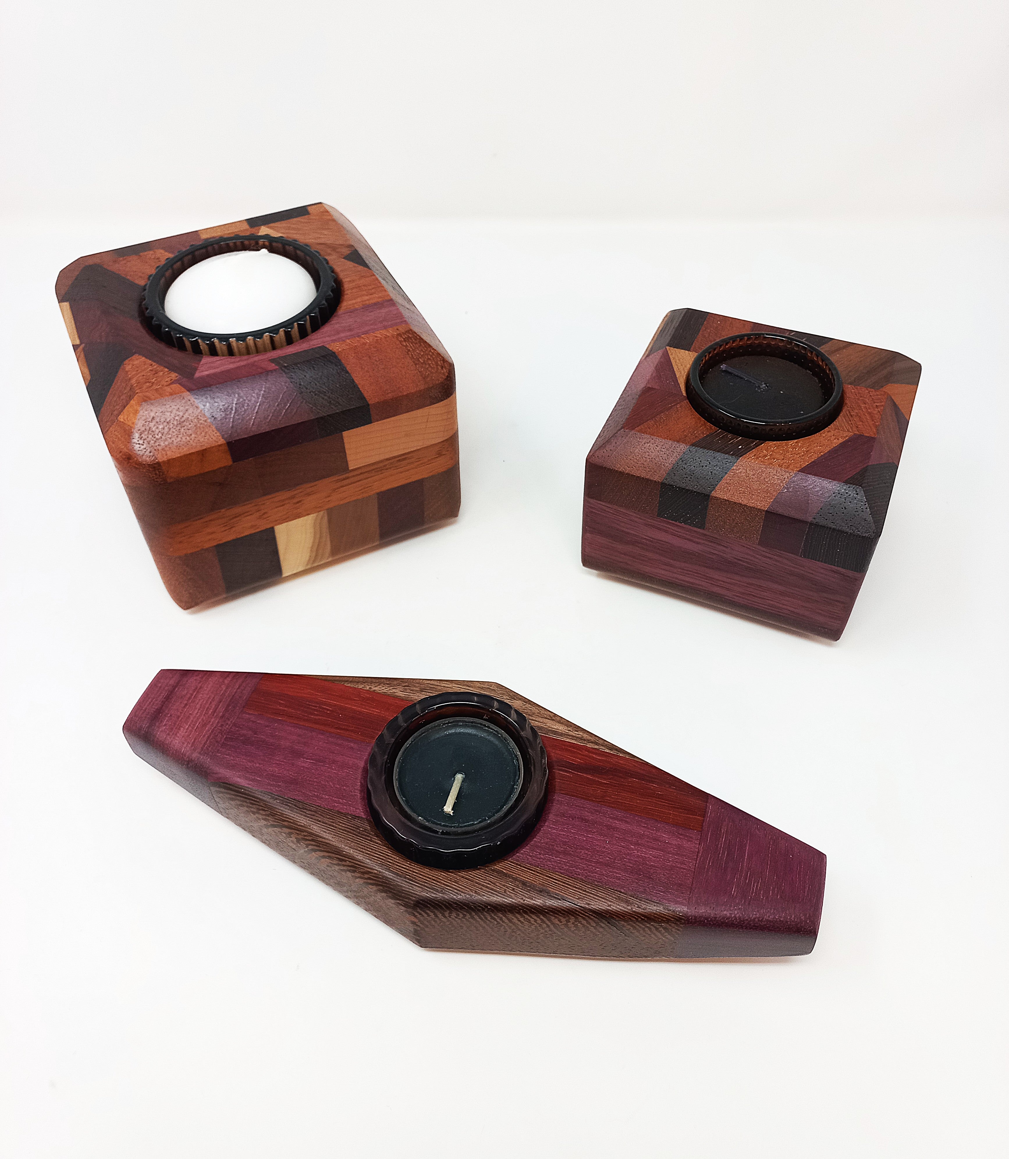 Exotic Wood Candle Votives by John Steiner