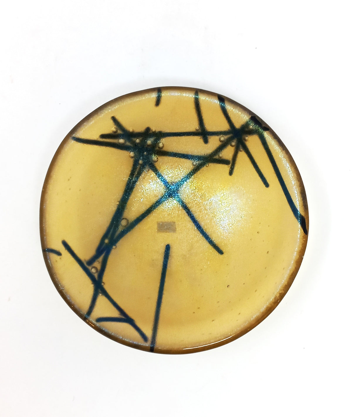 #205 Amber Rolly Polly Dish by Mesolini