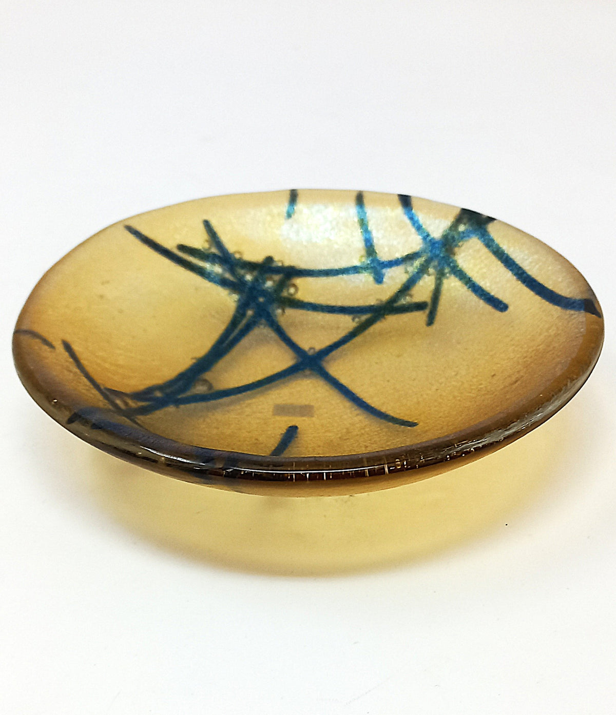 #205 Amber Rolly Polly Dish by Mesolini
