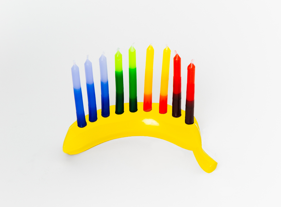 The Travel Banana Menorah: Stainless Steel