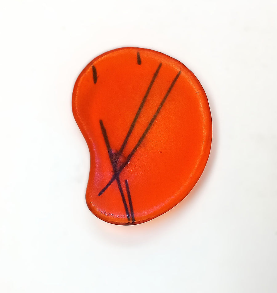 #210 Orange Kidney Dish by Mesolini