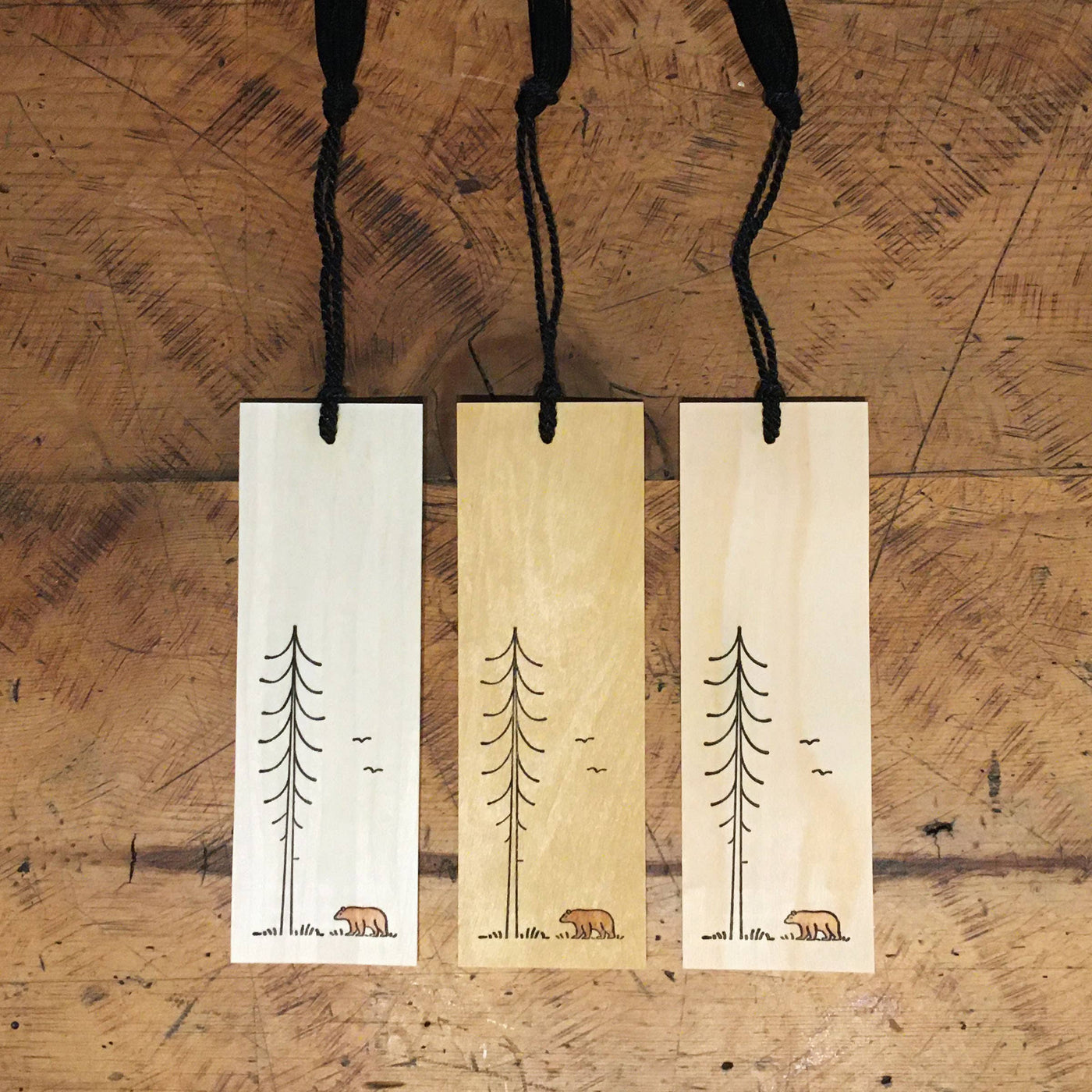 Minimal Adventure Bookmark - Bear