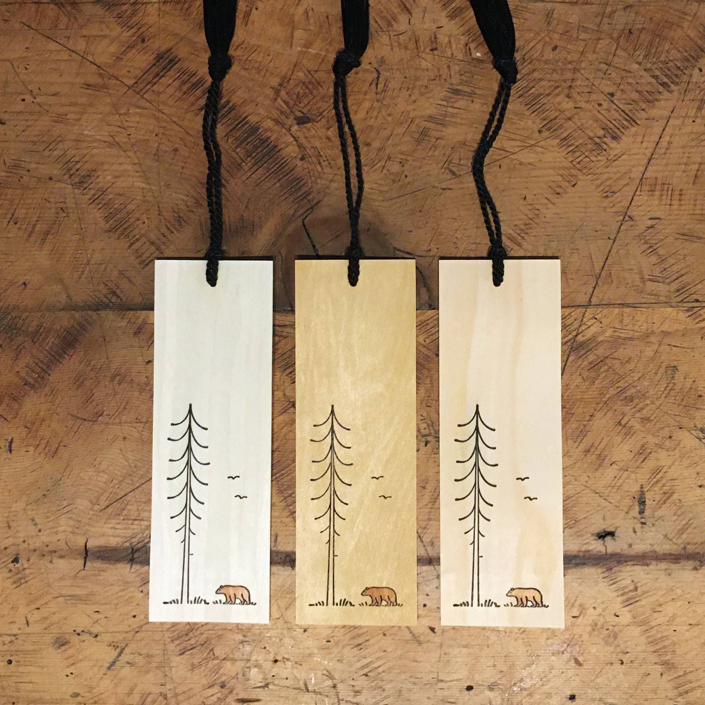 Minimal Adventure Bookmark - Bear
