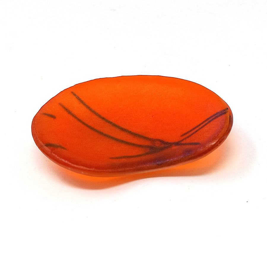 #210 Orange Kidney Dish by Mesolini