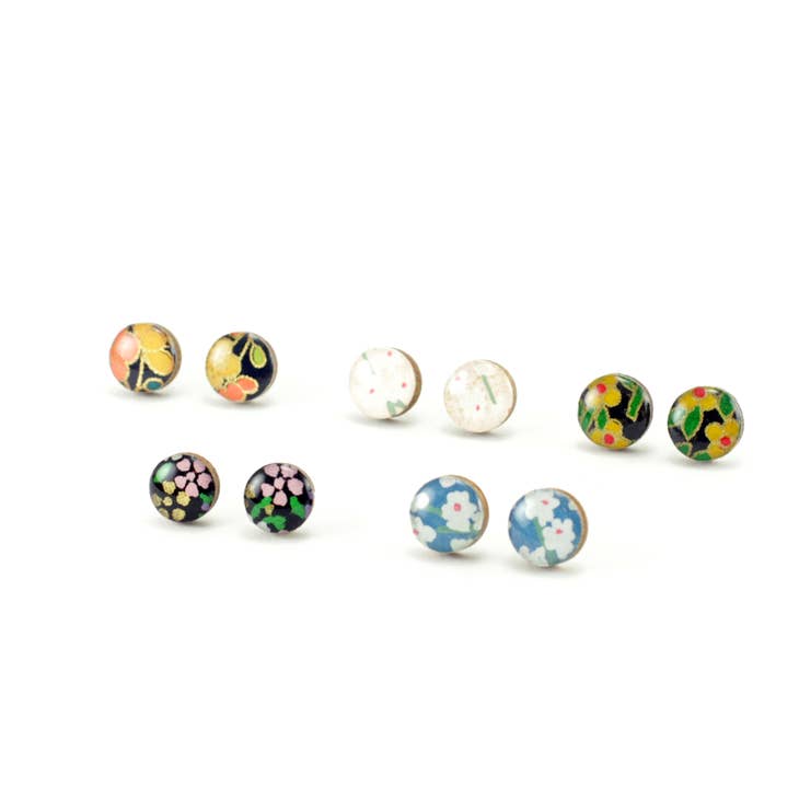 Patterned Mini Titanium Stud Earrings