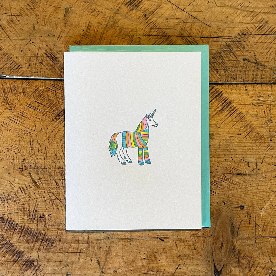 Unicorn Sweater Letterpress Card