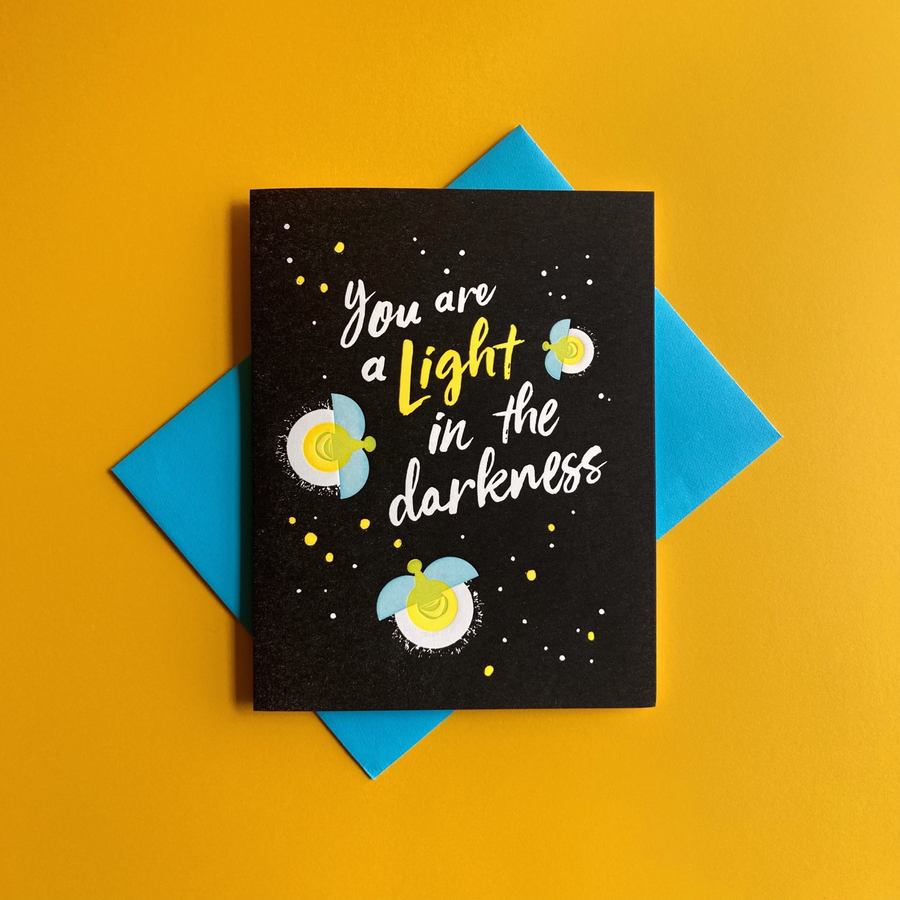 Light in the Darkness - Love Letterpress Greeting Card